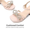 image:imageDREAM PAIRS Girls Sandals Chunky Sandals  Foam insoles nonslip sole adjustable strap square toe shiny bow perfect for weddings parties proms amp daily wearPink