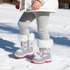 image:imageDREAM PAIRS Girls Winter Snow Boots Faux Fur Lined  OutdoorAntislipPullOnLightweightMid CalfLittle KidsWinter ShoesGrayWhite