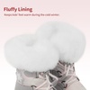 image:imageDREAM PAIRS Girls Winter Snow Boots Faux Fur Lined  OutdoorAntislipPullOnLightweightMid CalfLittle KidsWinter ShoesGrayWhite