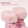 image:imageDREAM PAIRS Girls Winter Snow Boots Faux Fur Lined  OutdoorAntislipPullOnLightweightMid CalfLittle KidsWinter ShoesPink