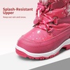 image:imageDREAM PAIRS Girls Winter Snow Boots Faux Fur Lined  OutdoorAntislipPullOnLightweightMid CalfLittle KidsWinter ShoesRose Red