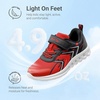 image:imageDREAM PAIRS Kids Shoes Sneakers Athletic Running  LightweightRunningBreathableComfortable Non SlipHookandLoopWalking Gym School Daily PlayRedBlack