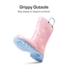 image:imageDREAM PAIRS Kids Waterproof EasyOn Rain Boots  LightweightNonSlip OutsoleOutdoor Rainy PlayCute Printed PatternsUnisex Boys Girls ToddlerPink