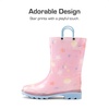 image:imageDREAM PAIRS Kids Waterproof EasyOn Rain Boots  LightweightNonSlip OutsoleOutdoor Rainy PlayCute Printed PatternsUnisex Boys Girls ToddlerPink