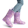 image:imageDREAM PAIRS Kids Waterproof EasyOn Rain Boots  LightweightNonSlip OutsoleOutdoor Rainy PlayCute Printed PatternsUnisex Boys Girls ToddlerPurple