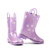 image:imageDREAM PAIRS Kids Waterproof EasyOn Rain Boots  LightweightNonSlip OutsoleOutdoor Rainy PlayCute Printed PatternsUnisex Boys Girls ToddlerPurple