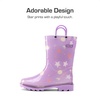 image:imageDREAM PAIRS Kids Waterproof EasyOn Rain Boots  LightweightNonSlip OutsoleOutdoor Rainy PlayCute Printed PatternsUnisex Boys Girls ToddlerPurple