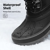 image:imageDREAM PAIRS Unisex Snow Waterproof Winter Boots  Warm Faux Fur Lined Outdoor Secure Grip Anti Slip Outsole Easy Wear Windproof Mid Calf Cozy Comfort for Cold WeatherBlack