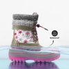 image:imageDREAM PAIRS Unisex Snow Waterproof Winter Boots  Warm Faux Fur Lined Outdoor Secure Grip Anti Slip Outsole Easy Wear Windproof Mid Calf Cozy Comfort for Cold WeatherWhiteFauxia