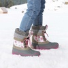 image:imageDREAM PAIRS Unisex Snow Waterproof Winter Boots  Warm Faux Fur Lined Outdoor Secure Grip Anti Slip Outsole Easy Wear Windproof Mid Calf Cozy Comfort for Cold WeatherWhiteFauxia