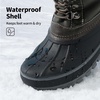 image:imageDREAM PAIRS Unisex Snow Waterproof Winter Boots  Warm Faux Fur Lined Outdoor Secure Grip Anti Slip Outsole Easy Wear Windproof Mid Calf Cozy Comfort for Cold WeatherBlackGrey