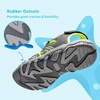 image:imageDREAM PAIRS Unisex Summer Water Athletic Sandals  ClosedToe Protection QuickDrying Upper Comfort Footbed Durable NonSlip Sole HookAndLoop Outdoor Sport Walk HikeGreyNeonGreen