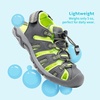 image:imageDREAM PAIRS Unisex Summer Water Athletic Sandals  ClosedToe Protection QuickDrying Upper Comfort Footbed Durable NonSlip Sole HookAndLoop Outdoor Sport Walk HikeGreyNeonGreen