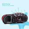 image:imageDREAM PAIRS Unisex Summer Water Athletic Sandals  ClosedToe Protection QuickDrying Upper Comfort Footbed Durable NonSlip Sole HookAndLoop Outdoor Sport Walk HikeBlackGreyRed
