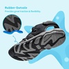 image:imageDREAM PAIRS Unisex Summer Water Athletic Sandals  ClosedToe Protection QuickDrying Upper Comfort Footbed Durable NonSlip Sole HookAndLoop Outdoor Sport Walk HikeBlackDarkGrey