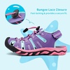 image:imageDREAM PAIRS Unisex Summer Water Athletic Sandals  ClosedToe Protection QuickDrying Upper Comfort Footbed Durable NonSlip Sole HookAndLoop Outdoor Sport Walk HikeLavenderBabyBlue