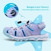image:imageDREAM PAIRS Unisex Summer Water Athletic Sandals  ClosedToe Protection QuickDrying Upper Comfort Footbed Durable NonSlip Sole HookAndLoop Outdoor Sport Walk HikePurple