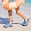 image:imageDREAM PAIRS Unisex Summer Water Athletic Sandals  ClosedToe Protection QuickDrying Upper Comfort Footbed Durable NonSlip Sole HookAndLoop Outdoor Sport Walk HikeBabyBluePink