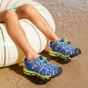image:imageDREAM PAIRS Unisex Summer Water Athletic Sandals  ClosedToe Protection QuickDrying Upper Comfort Footbed Durable NonSlip Sole HookAndLoop Outdoor Sport Walk HikeRoyalBlueNeonGreen