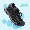 image:imageDREAM PAIRS Unisex Summer Water Athletic Sandals  ClosedToe Protection QuickDrying Upper Comfort Footbed Durable NonSlip Sole HookAndLoop Outdoor Sport Walk HikeBlackDarkGrey