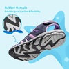 image:imageDREAM PAIRS Unisex Summer Water Athletic Sandals  ClosedToe Protection QuickDrying Upper Comfort Footbed Durable NonSlip Sole HookAndLoop Outdoor Sport Walk HikePurpleLightGrey