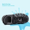 image:imageDREAM PAIRS Unisex Summer Water Athletic Sandals  ClosedToe Protection QuickDrying Upper Comfort Footbed Durable NonSlip Sole HookAndLoop Outdoor Sport Walk HikeBlackDarkGrey
