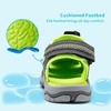 image:imageDREAM PAIRS Unisex Summer Water Athletic Sandals  ClosedToe Protection QuickDrying Upper Comfort Footbed Durable NonSlip Sole HookAndLoop Outdoor Sport Walk HikeGreyNeonGreen