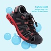 image:imageDREAM PAIRS Unisex Summer Water Athletic Sandals  ClosedToe Protection QuickDrying Upper Comfort Footbed Durable NonSlip Sole HookAndLoop Outdoor Sport Walk HikeBlackGreyRed