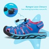 image:imageDREAM PAIRS Unisex Summer Water Athletic Sandals  ClosedToe Protection QuickDrying Upper Comfort Footbed Durable NonSlip Sole HookAndLoop Outdoor Sport Walk HikeNavyFuchsiaMint