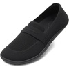 image:imageDREAM PAIRS Women Comfort Wide Toe Barefoot Knit Loafers  Zerodrop barefoot sole Wide toe box with arch support with breathable upper foldable loafer for daily work businessBlack