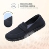 image:imageDREAM PAIRS Women Comfort Wide Toe Barefoot Knit Loafers  Zerodrop barefoot sole Wide toe box with arch support with breathable upper foldable loafer for daily work businessNavy