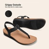 image:imageDREAM PAIRS Womens Arch Support Sandals Thong Sandals  Orthopedic TStrap Sandals Comfortable Flat Sandals Thong Sandals for Casual Summer Walking Casual OutingsBlack