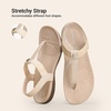 image:imageDREAM PAIRS Womens Arch Support Sandals Thong Sandals  Orthopedic TStrap Sandals Comfortable Flat Sandals Thong Sandals for Casual Summer Walking Casual OutingsNude
