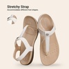 image:imageDREAM PAIRS Womens Arch Support Sandals Thong Sandals  Orthopedic TStrap Sandals Comfortable Flat Sandals Thong Sandals for Casual Summer Walking Casual OutingsWhite