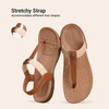 image:imageDREAM PAIRS Womens Arch Support Sandals Thong Sandals  Orthopedic TStrap Sandals Comfortable Flat Sandals Thong Sandals for Casual Summer Walking Casual OutingsTan