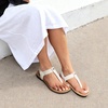 image:imageDREAM PAIRS Womens Arch Support Sandals Thong Sandals  Orthopedic TStrap Sandals Comfortable Flat Sandals Thong Sandals for Casual Summer Walking Casual OutingsWhite