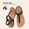 image:imageDREAM PAIRS Womens Arch Support Sandals Thong Sandals  Orthopedic TStrap Sandals Comfortable Flat Sandals Thong Sandals for Casual Summer Walking Casual OutingsBlack