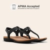 image:imageDREAM PAIRS Womens Arch Support Sandals Thong Sandals  Orthopedic TStrap Sandals Comfortable Flat Sandals Thong Sandals for Casual Summer Walking Casual OutingsBlack