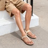 image:imageDREAM PAIRS Womens Arch Support Sandals Thong Sandals  Orthopedic TStrap Sandals Comfortable Flat Sandals Thong Sandals for Casual Summer Walking Casual OutingsNude