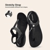 image:imageDREAM PAIRS Womens Arch Support Sandals Thong Sandals  Orthopedic TStrap Sandals Comfortable Flat Sandals Thong Sandals for Casual Summer Walking Casual OutingsAll Black