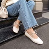 image:imageDREAM PAIRS Womens Ballet Mary Jane Flats  Square Toe Slip on Ballet Flats for Womenwith Bow Dressy Comfortable for Casual Daily Work Office ShoesBeige