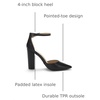 image:imageDREAM PAIRS Womens Coco High Heels Chunky Pumps  Pointed Closed Toe Ankle Strap Block Pumps Wedding Dress Shoes for WomenBlackPu