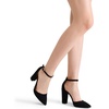 image:imageDREAM PAIRS Womens Coco High Heels Chunky Pumps  Pointed Closed Toe Ankle Strap Block Pumps Wedding Dress Shoes for WomenBlackSuede