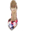 image:imageDREAM PAIRS Womens Coco High Heels Chunky Pumps  Pointed Closed Toe Ankle Strap Block Pumps Wedding Dress Shoes for WomenFloral