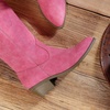 image:imageDREAM PAIRS Womens Cowboy Cowgirl Western Boots  Mid Calf Classic comfort pointed Toe boots for women low chunky heel for country music festivals theme partyHot Pink