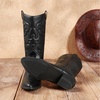 image:imageDREAM PAIRS Womens Cowboy Cowgirl Western Boots  Mid Calf Classic comfort pointed Toe boots for women low chunky heel for country music festivals theme partyBlack