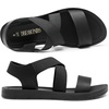 image:imageDREAM PAIRS Womens Elastic Ankle Strap Flat Sandals  Womens Comfortable Open Toe Elastic Crossbelt Slipon Flat Summer Sandals Casual WearAll Blackelastic