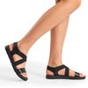 image:imageDREAM PAIRS Womens Elastic Ankle Strap Flat Sandals  Womens Comfortable Open Toe Elastic Crossbelt Slipon Flat Summer Sandals Casual WearAll Blackelastic