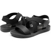 image:imageDREAM PAIRS Womens Elastic Ankle Strap Flat Sandals  Womens Comfortable Open Toe Elastic Crossbelt Slipon Flat Summer Sandals Casual WearAll Blackelastic