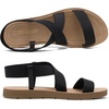 image:imageDREAM PAIRS Womens Elastic Ankle Strap Flat Sandals  Womens Comfortable Open Toe Elastic Crossbelt Slipon Flat Summer Sandals Casual WearBlack1